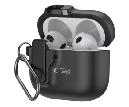 Etui na słuchawki Tech-Protect Slim Hook do Apple AirPods 4. generacji Black